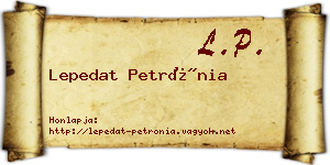 Lepedat Petrónia névjegykártya